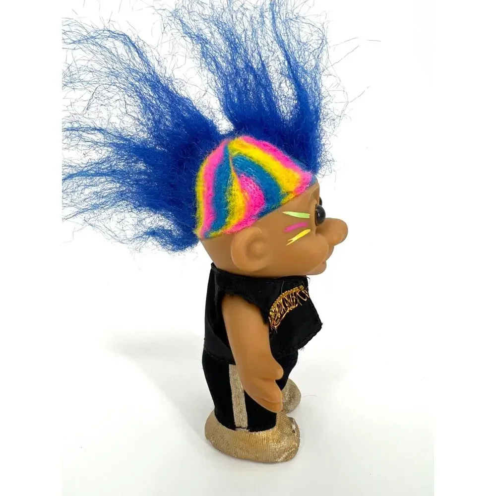Russ Troll Doll Lucky Punk Rock Star Rainbow Mohawk